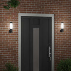 Outdoor Wall Light 2 pcs Black 12 x 8.5 x 29 cm