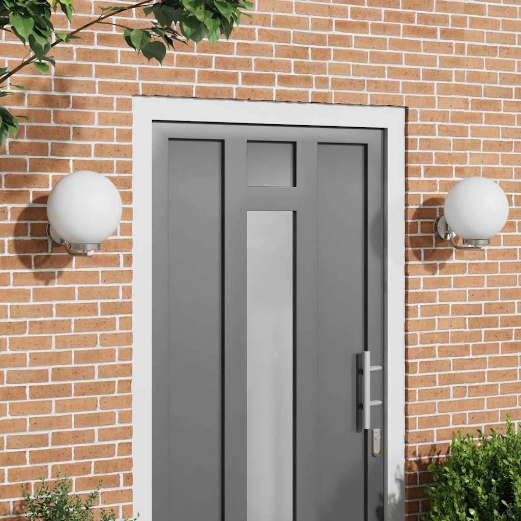 Outdoor Wall Light 2 pcs Silver 29 x 25 x 33 cm