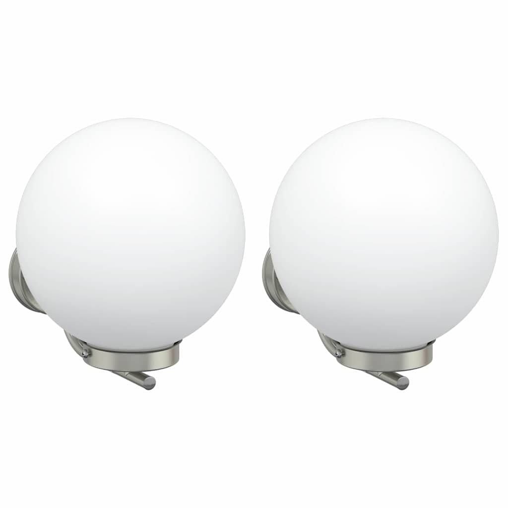 Outdoor Wall Light 2 pcs Silver 29 x 25 x 33 cm