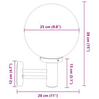 Outdoor Wall Light Silver 28 x 25 x 38 cm