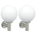 Outdoor Wall Light 2 pcs Silver 28 x 25 x 38 cm