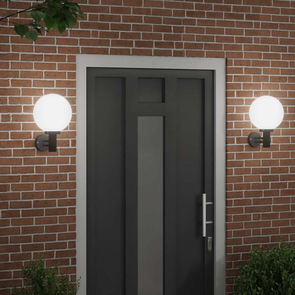 Outdoor Wall Light 2 pcs Black 28 x 25 x 38 cm