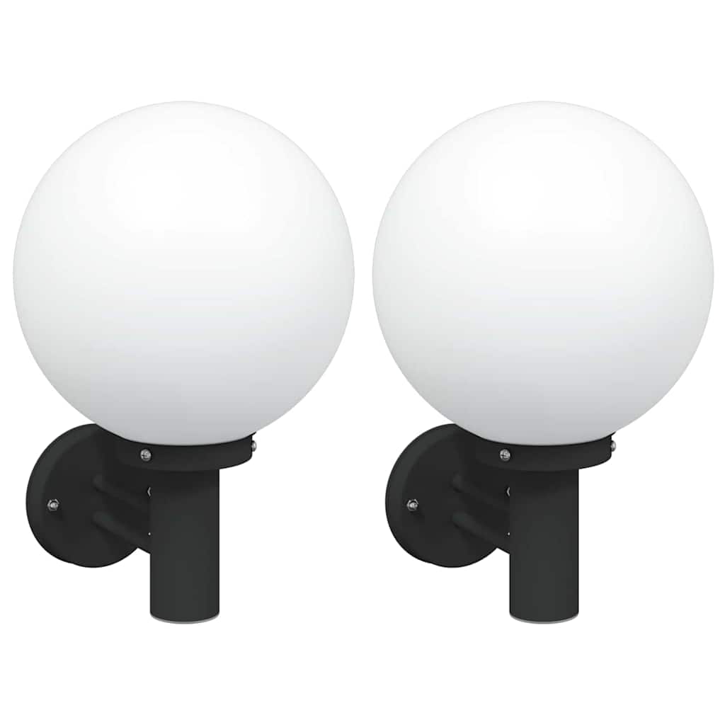 Outdoor Wall Light 2 pcs Black 28 x 25 x 38 cm