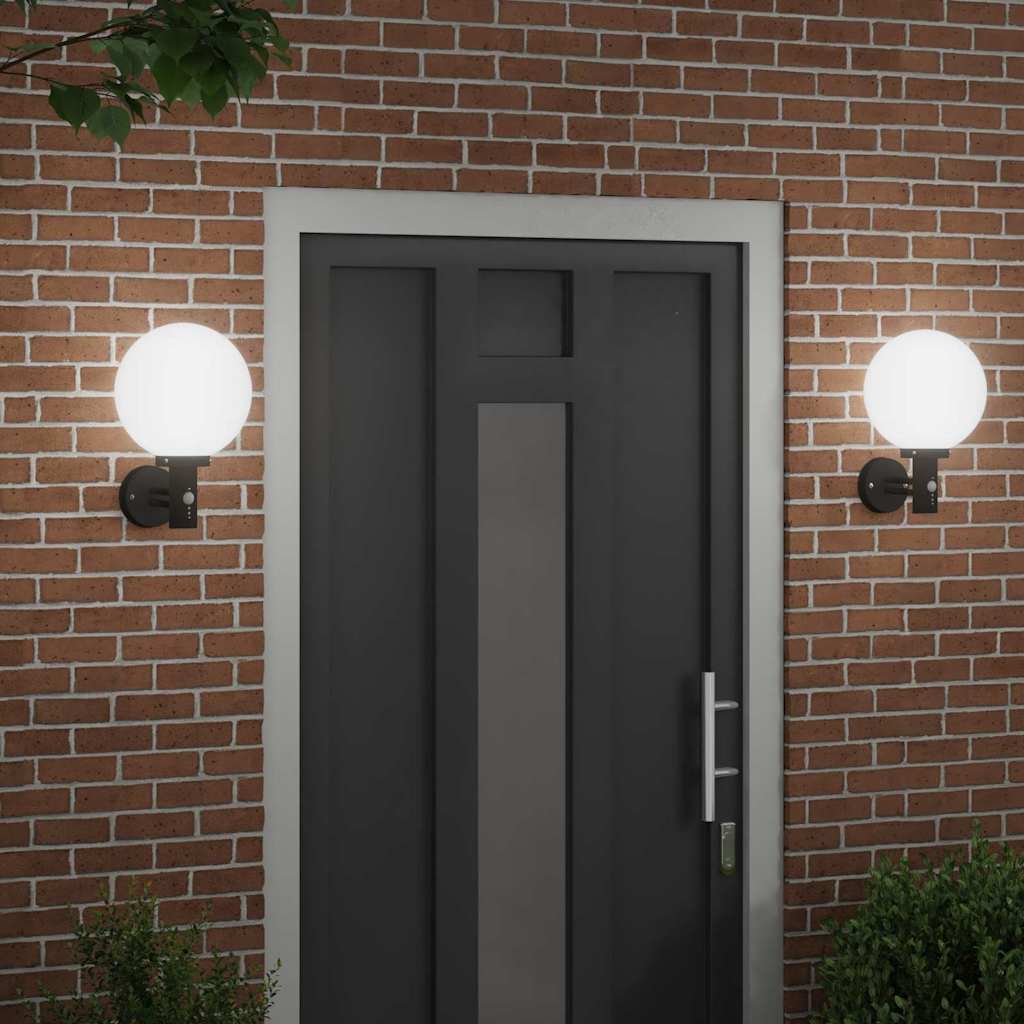 Outdoor Wall Light 2 pcs Black 28 x 25 x 38 cm