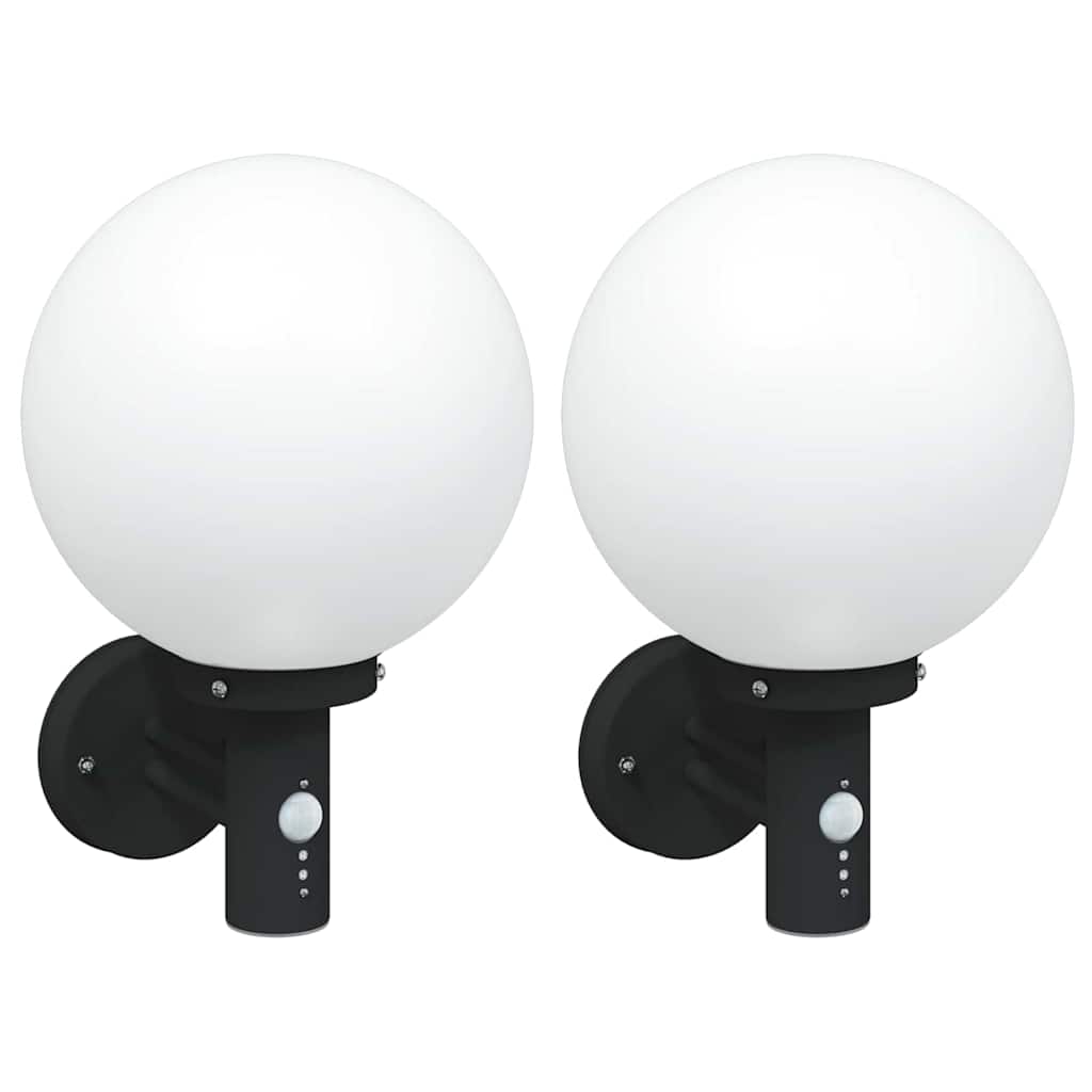 Outdoor Wall Light 2 pcs Black 28 x 25 x 38 cm