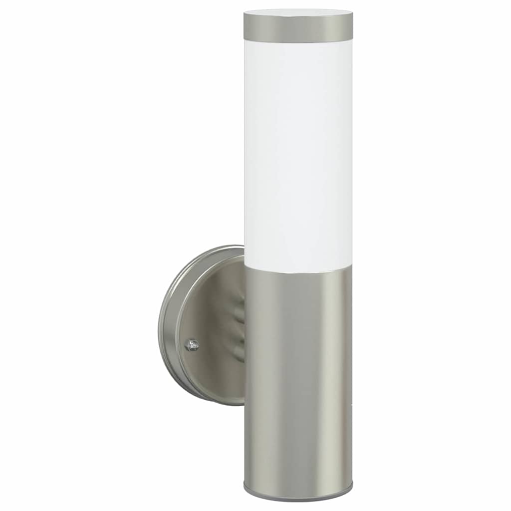 Outdoor Wall Light 2 pcs Silver 15 x 7.5 x 33 cm
