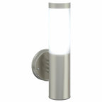Outdoor Wall Light 2 pcs Silver 15 x 7.5 x 33 cm