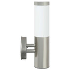 Outdoor Wall Light 2 pcs Silver 15 x 7.5 x 33 cm