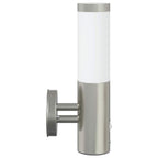 Outdoor Wall Light 2 pcs Silver 15 x 7.5 x 33 cm