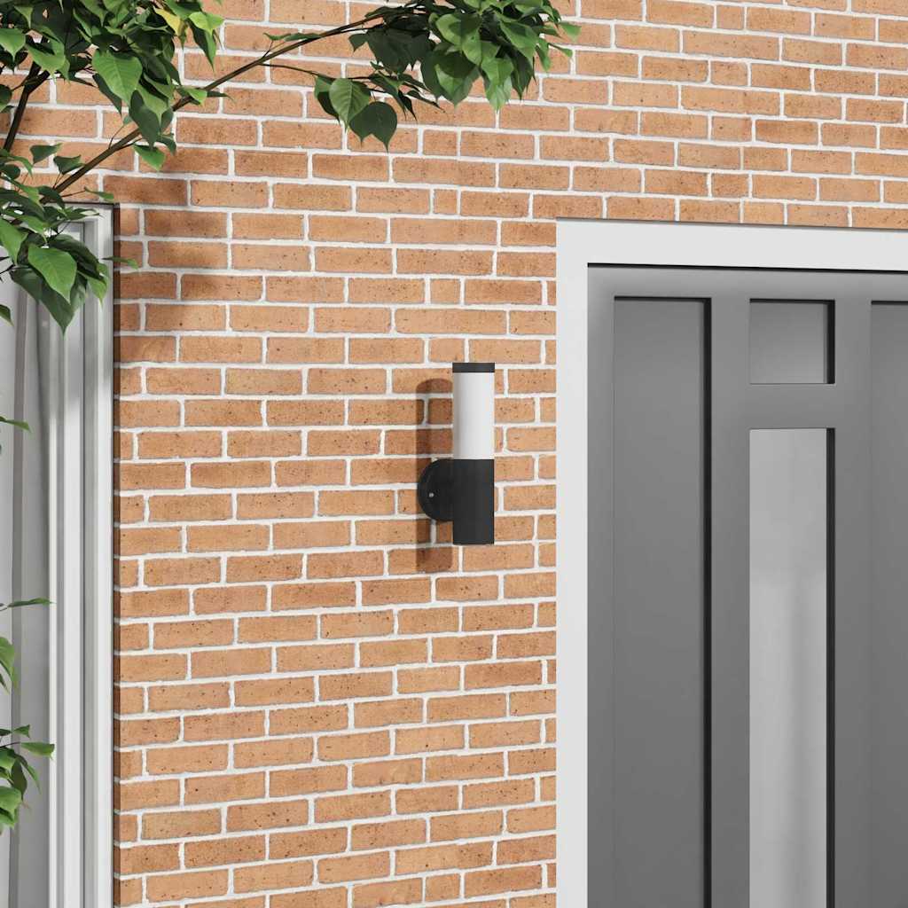Outdoor Wall Light Black 15 x 7.5 x 33 cm