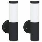Outdoor Wall Light 2 pcs Black 15 x 7.5 x 33 cm