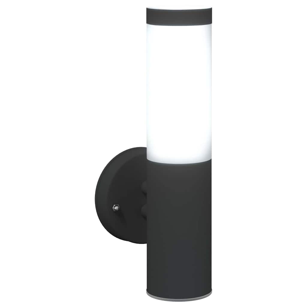Outdoor Wall Light 2 pcs Black 15 x 7.5 x 33 cm