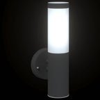 Outdoor Wall Light 2 pcs Black 15 x 7.5 x 33 cm