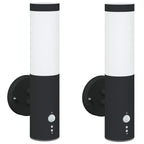 Outdoor Wall Light 2 pcs Black 15 x 7.5 x 33 cm