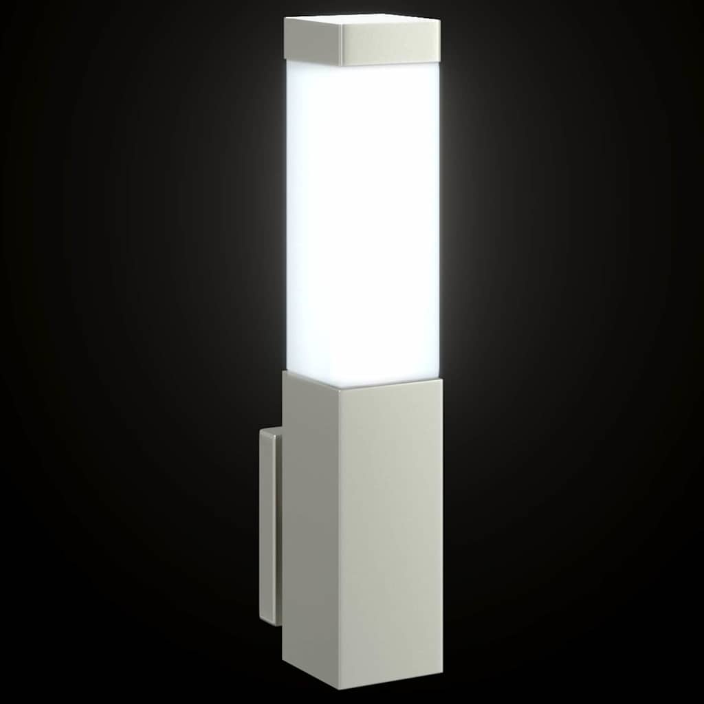 Outdoor Wall Light Silver 10.5 x 6 x 33 cm