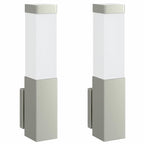 Outdoor Wall Light 2 pcs Silver 10.5 x 6 x 33 cm