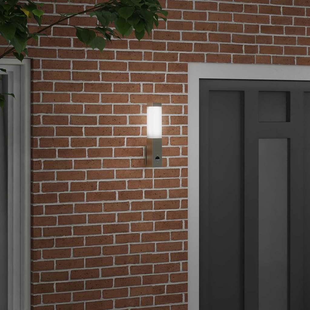 Outdoor Wall Light Silver 10.5 x 6 x 33 cm