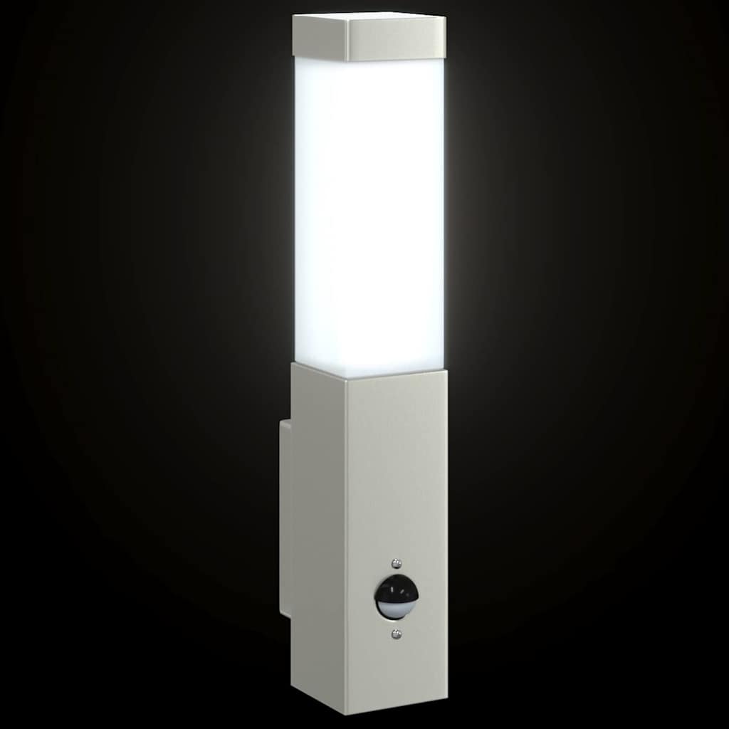 Outdoor Wall Light Silver 10.5 x 6 x 33 cm