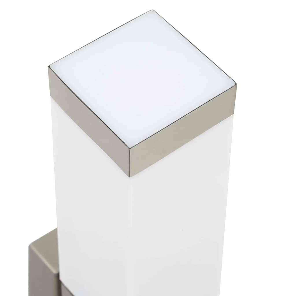 Outdoor Wall Light 2 pcs Silver 10.5 x 6 x 33 cm
