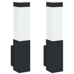Outdoor Wall Light 2 pcs Black 10.5 x 6 x 33 cm