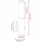 Outdoor Wall Light Black 10.5 x 6 x 33 cm