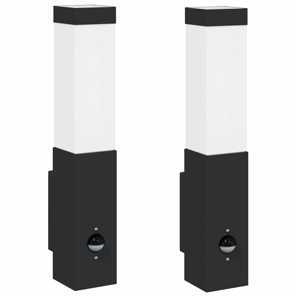 Outdoor Wall Light 2 pcs Black 10.5 x 6 x 33 cm