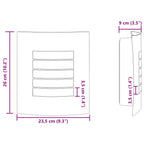 Outdoor Wall Light Silver 23.5 x 9 x 26 cm