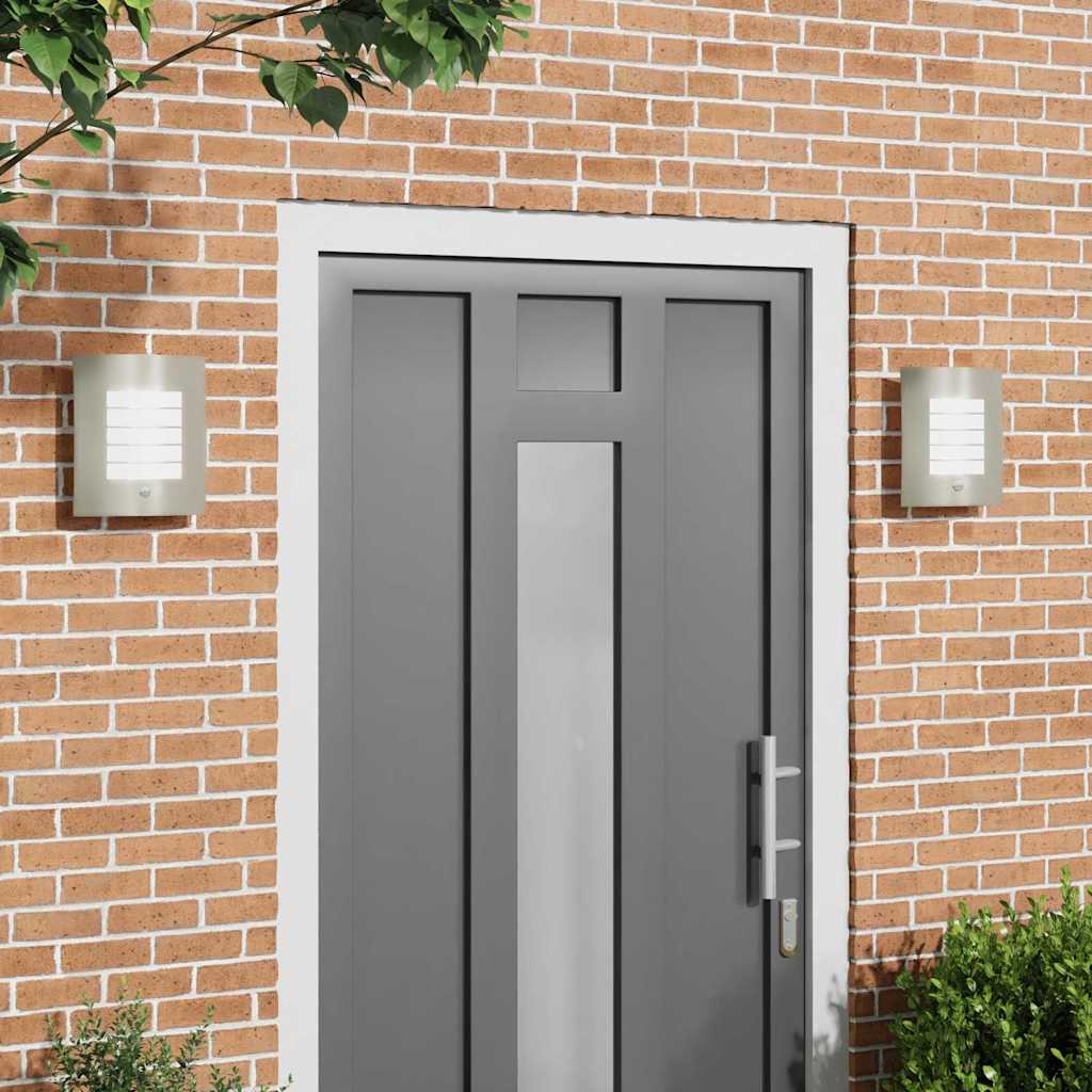 Outdoor Wall Light 2 pcs Silver 23.5 x 9 x 26 cm