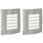 Outdoor Wall Light 2 pcs Silver 23.5 x 9 x 26 cm