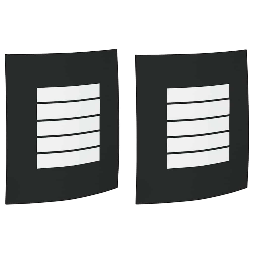 Outdoor Wall Light 2 pcs Black 23.5 x 9 x 26 cm