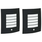 Outdoor Wall Light 2 pcs Black 23.5 x 9 x 26 cm