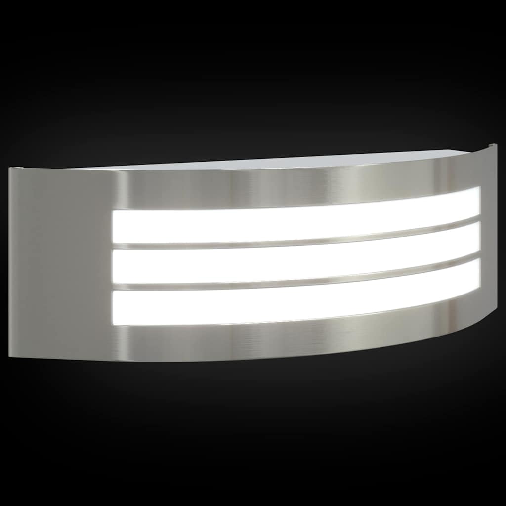 Outdoor Wall Light 2 pcs Silver 32 x 10 x 10 cm