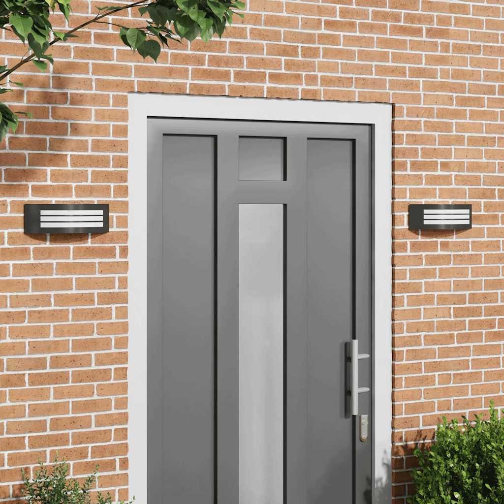 Outdoor Wall Light 2 pcs Black 32 x 10 x 10 cm