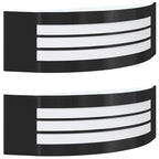 Outdoor Wall Light 2 pcs Black 32 x 10 x 10 cm