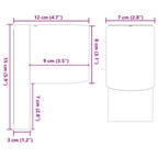 Outdoor Wall Light Black 12 x 7 x 15 cm Stainless Steel