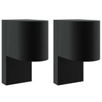Outdoor Wall Light 2 pcs Black 12 x 7 x 15 cm Stainless Steel