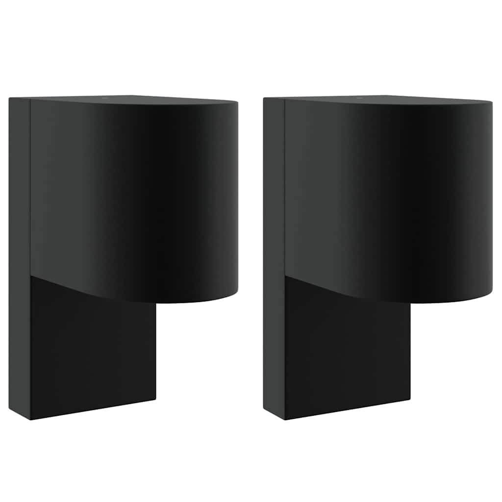 Outdoor Wall Light 2 pcs Black 12 x 7 x 15 cm Stainless Steel