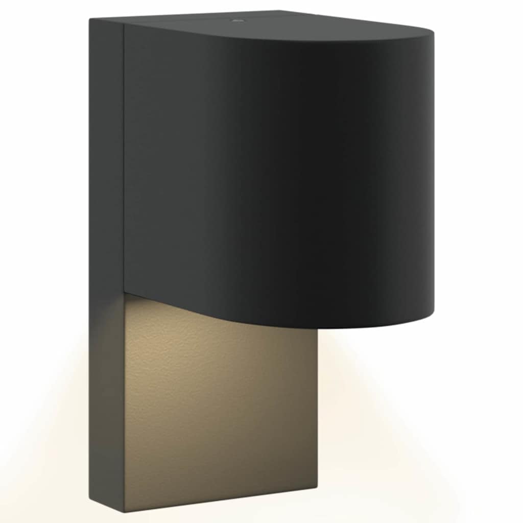 Outdoor Wall Light 2 pcs Black 12 x 7 x 15 cm Stainless Steel