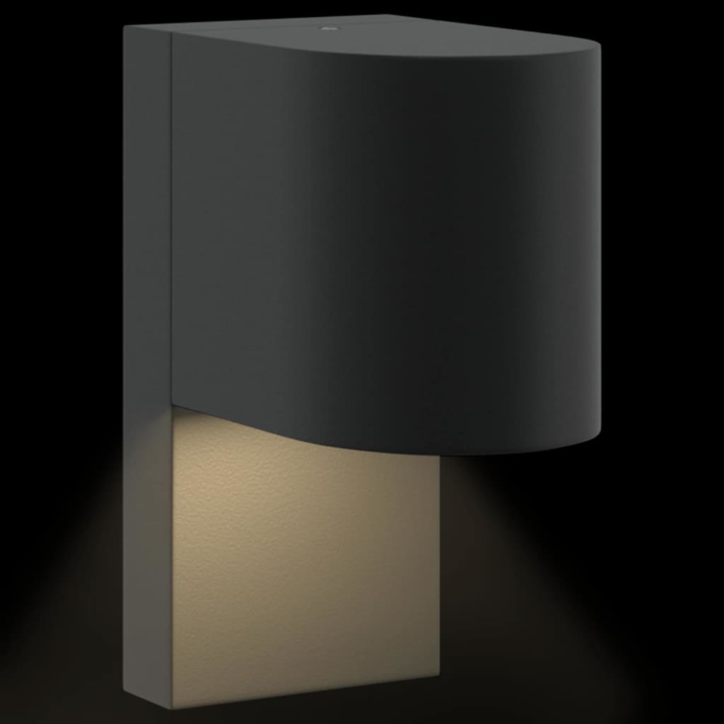 Outdoor Wall Light 2 pcs Black 12 x 7 x 15 cm Stainless Steel