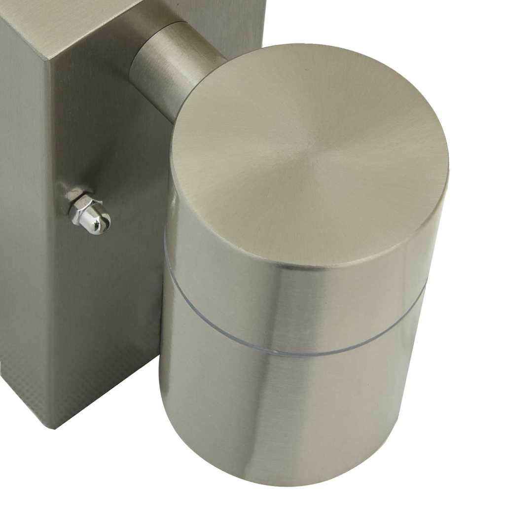Outdoor Wall Light 2 pcs Silver 6.5 x 10.5 x 16 cm