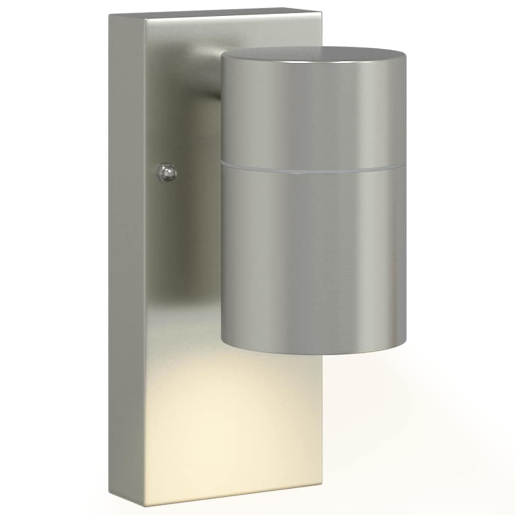 Outdoor Wall Light 2 pcs Silver 6.5 x 10.5 x 16 cm