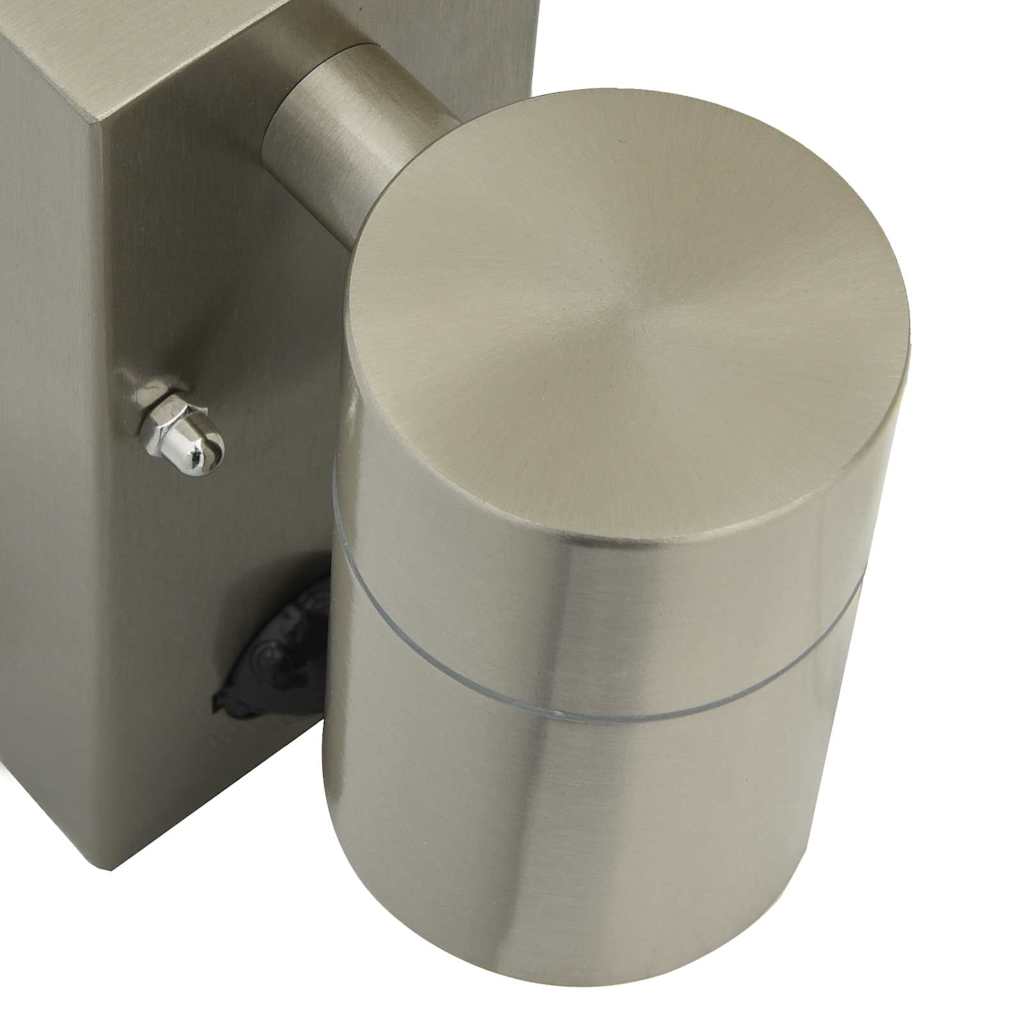 Outdoor Wall Light 2 pcs Silver 6.5 x 10.5 x 16 cm