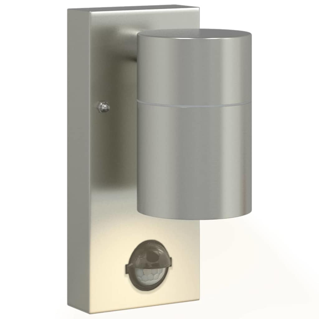 Outdoor Wall Light 2 pcs Silver 6.5 x 10.5 x 16 cm