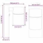 Outdoor Wall Light Black 6.5 x 10.5 x 16 cm