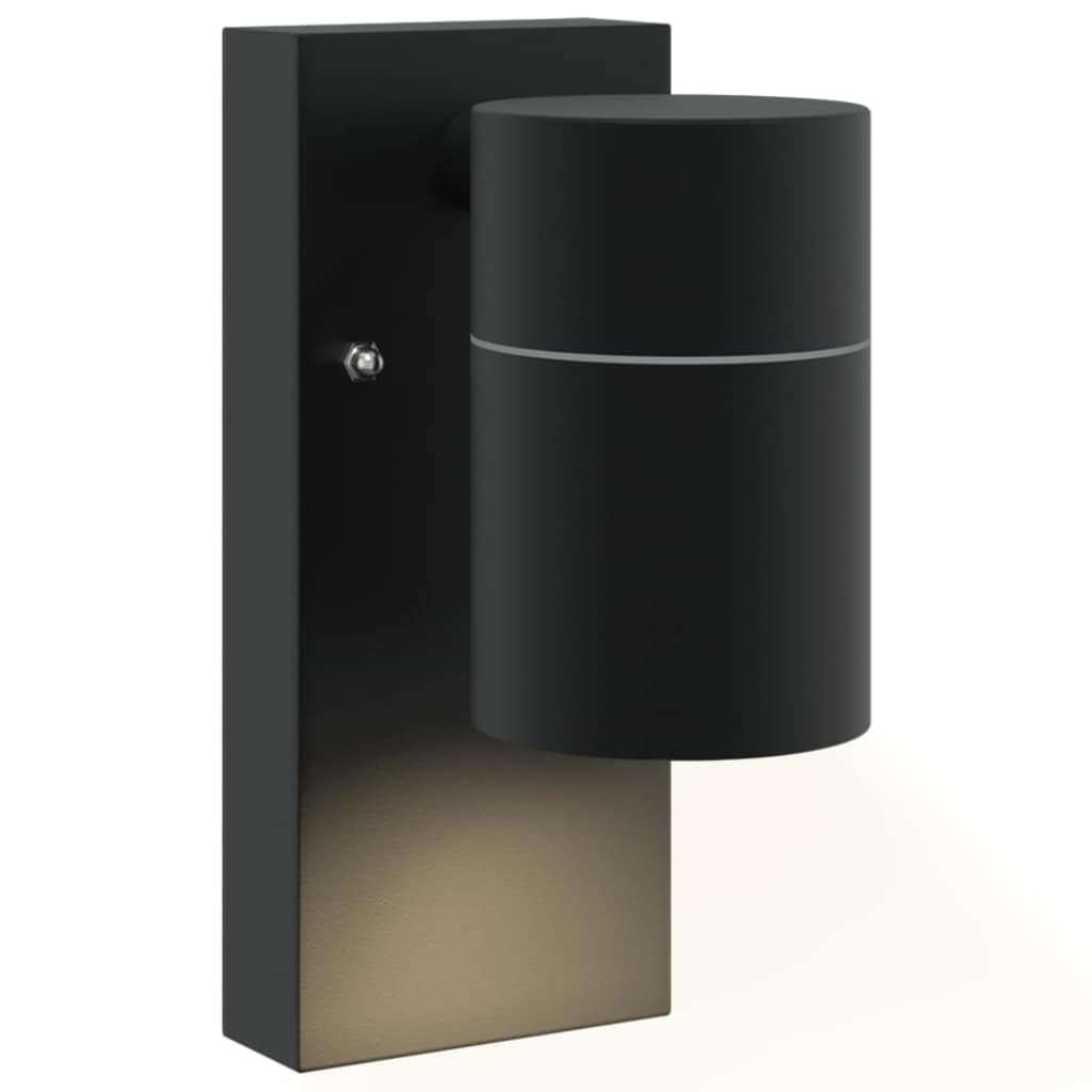Outdoor Wall Light 2 pcs Black 6.5 x 10.5 x 16 cm