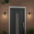 Outdoor Wall Light 2 pcs Black 6.5 x 10.5 x 16 cm