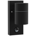 Outdoor Wall Light 2 pcs Black 6.5 x 10.5 x 16 cm