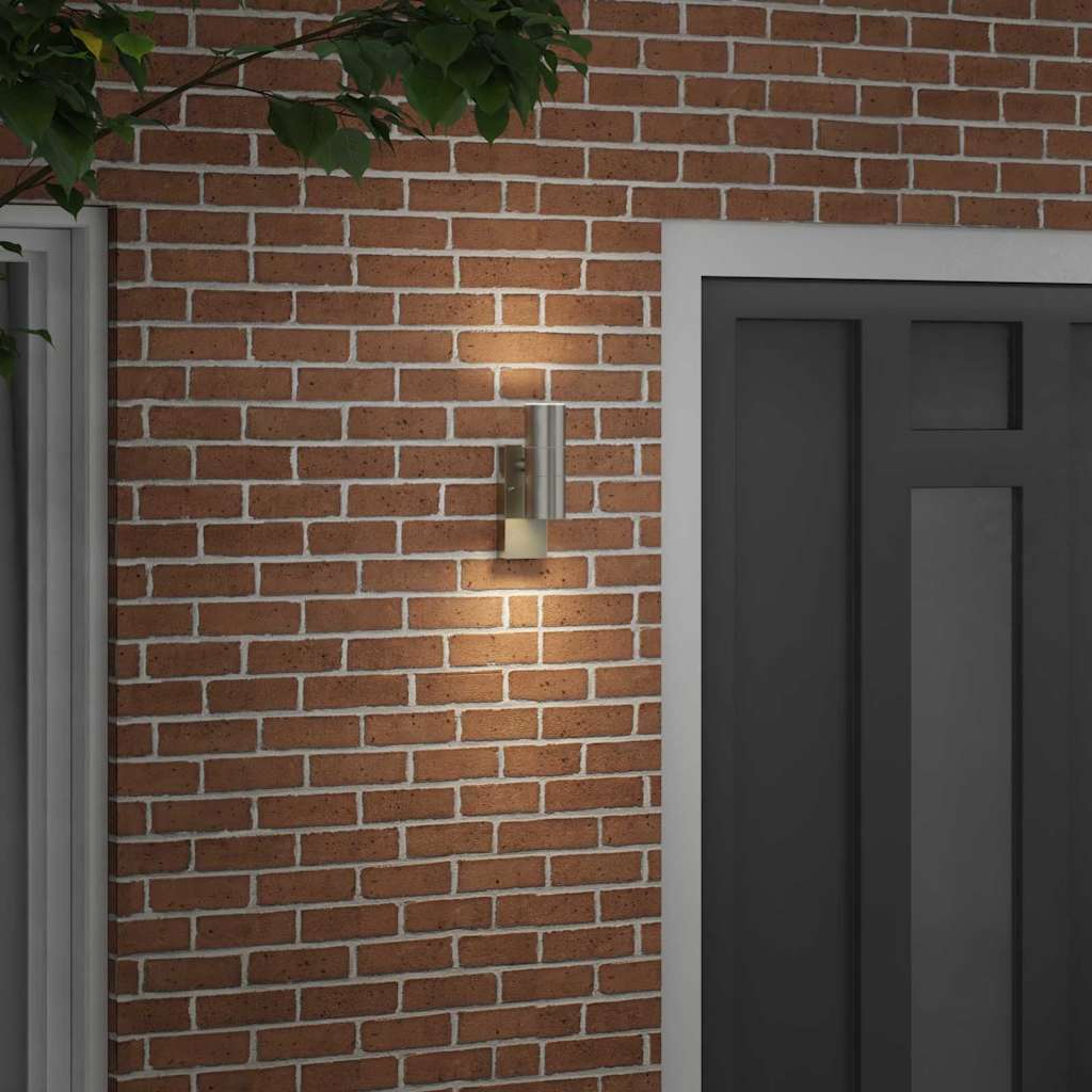 Outdoor Wall Light Silver 7 x 10 x 22 cm
