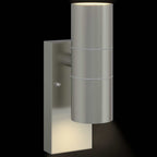 Outdoor Wall Light 2 pcs Silver 7 x 10 x 22 cm