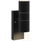 Outdoor Wall Light 2 pcs Black 7 x 10 x 22 cm